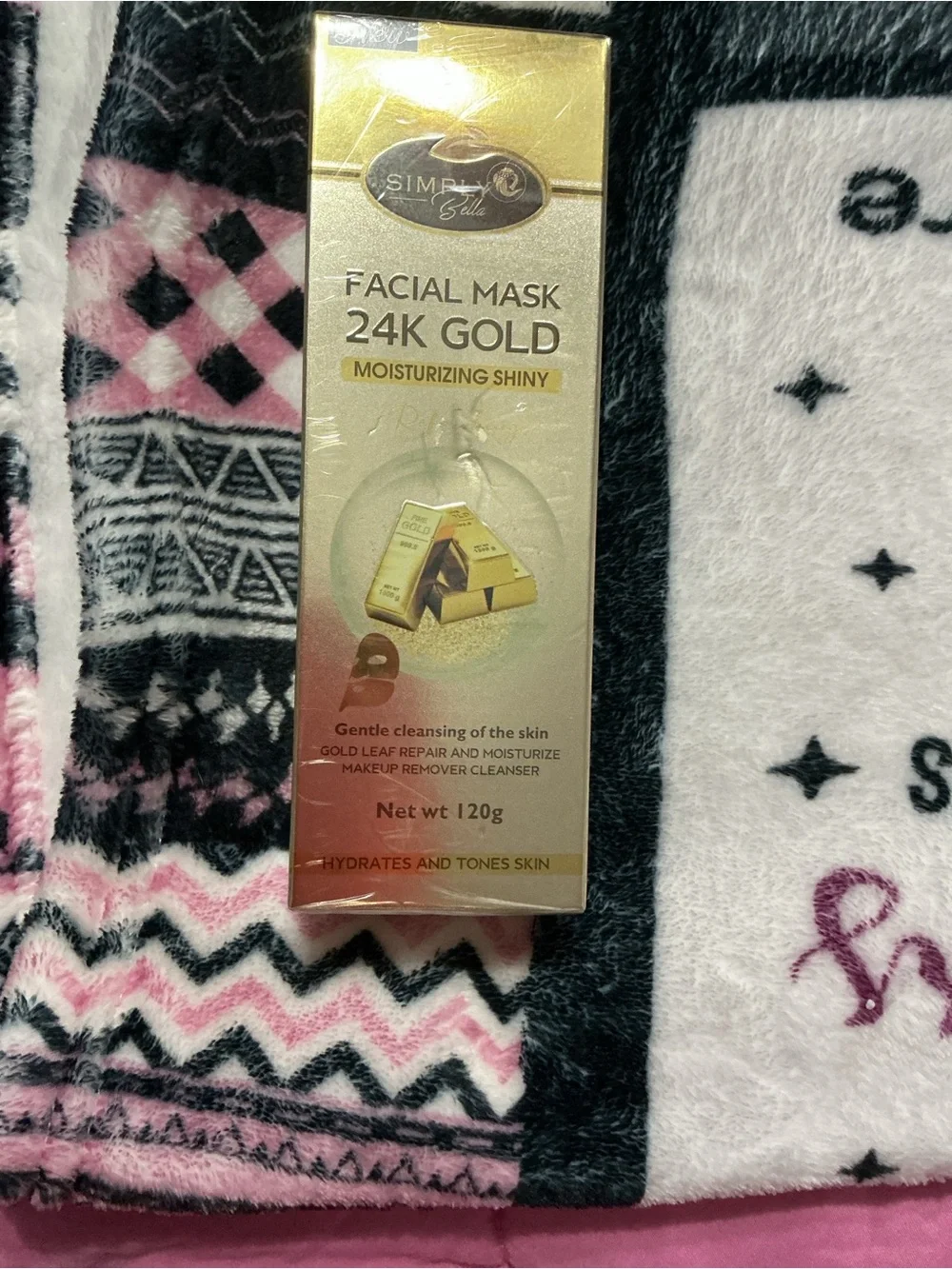 Simply Belle 24K Gold Facial Mask - Gold Shimmer
